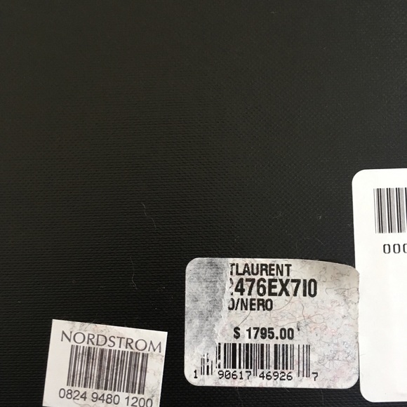 RARE $1795 Saint Laurent Genuine Snakeskin Crystal - Picture 9 of 13